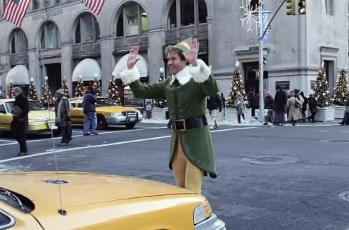 Will Ferrell filmed scenes for Elf in public due to budget constraints (New Line Cinema)