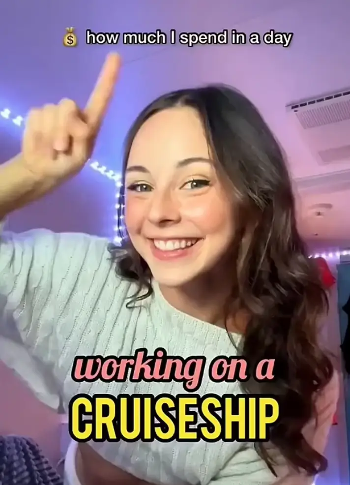 Cruise ship worker Alley shared how much money she spends on board.