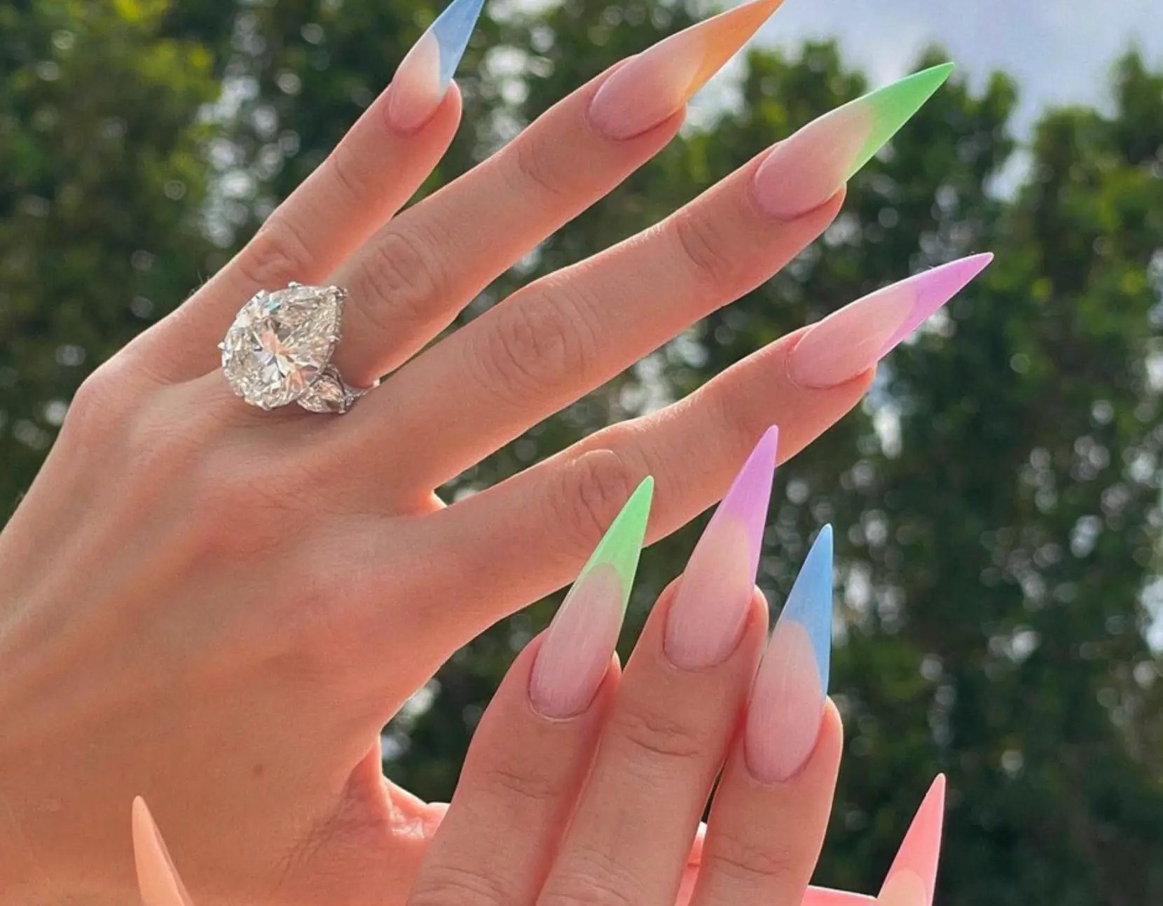 Khloé was spotted with a ring.