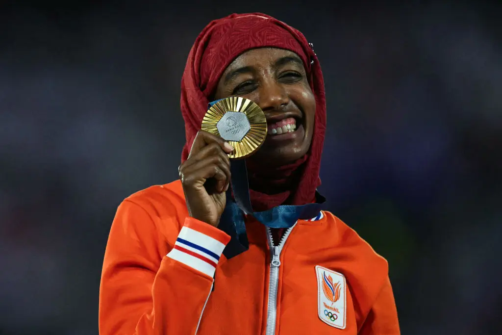 Hassan was praised for wearing her hijab (OLI SCARFF/AFP via Getty Images)