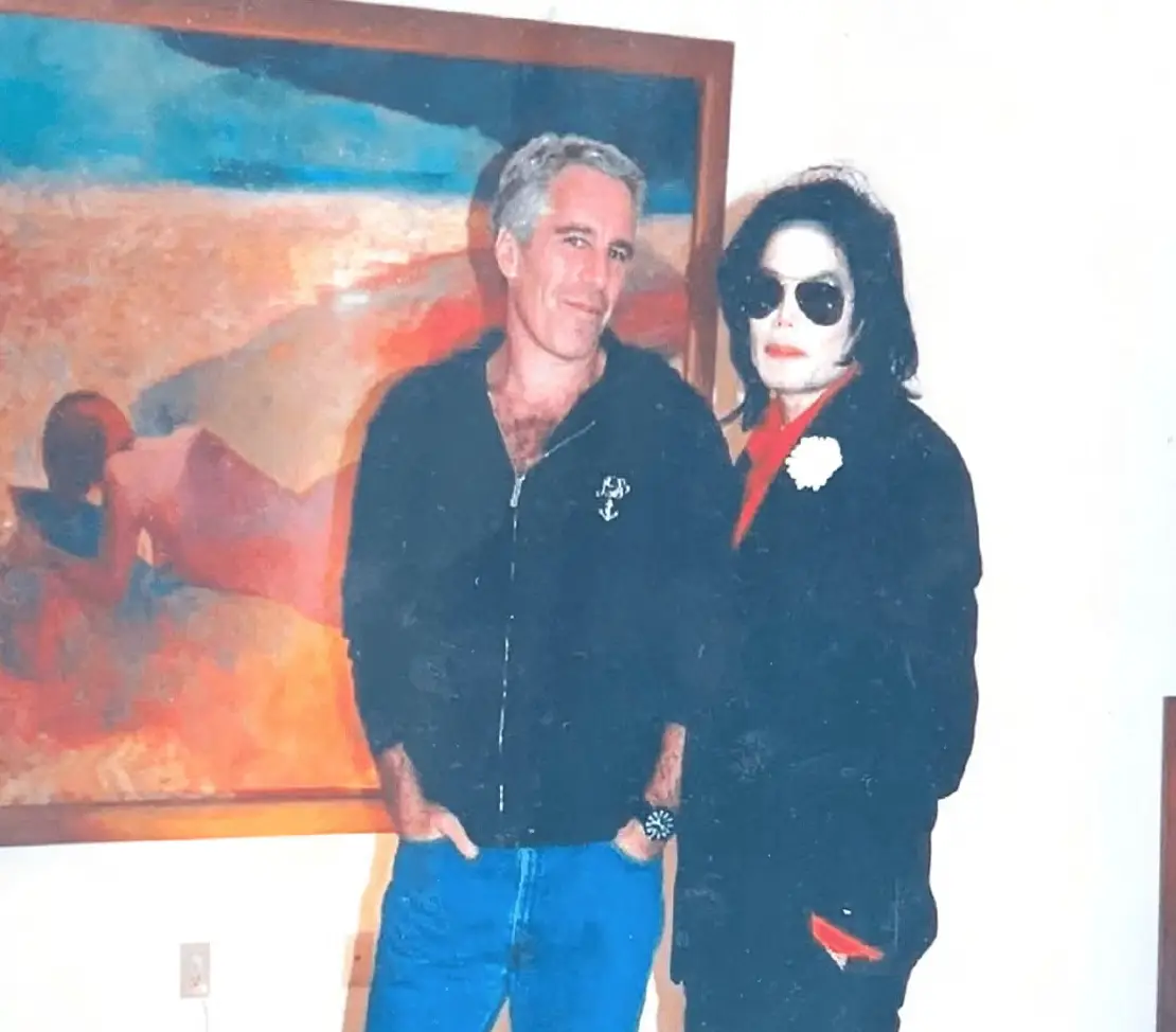 Another image shows Jackson smiling with Epstein (Department of Justice)