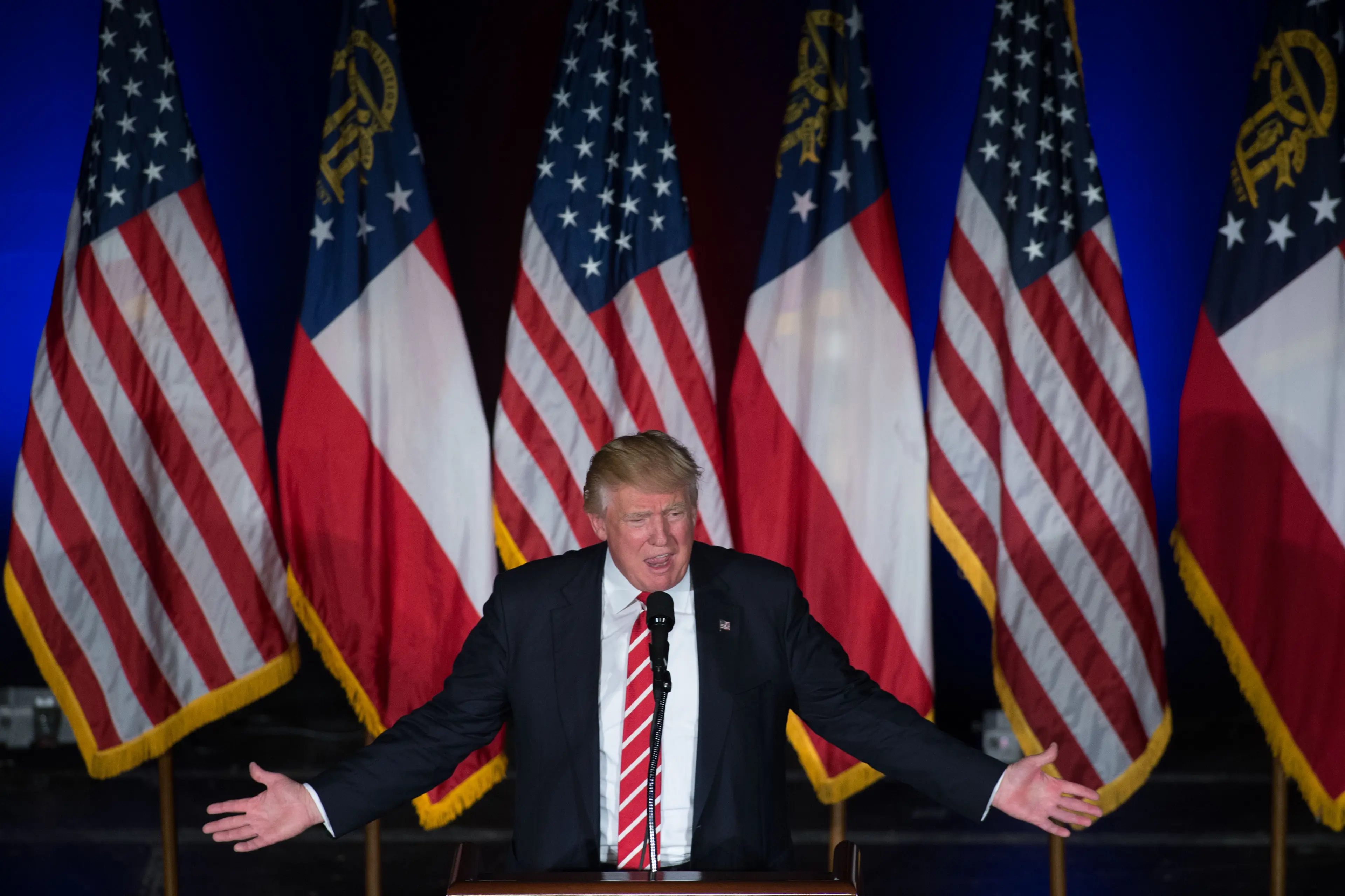 Donald Trump's views on same-sex marriage have seemingly become more severe over time (Branden Camp/Getty Images)