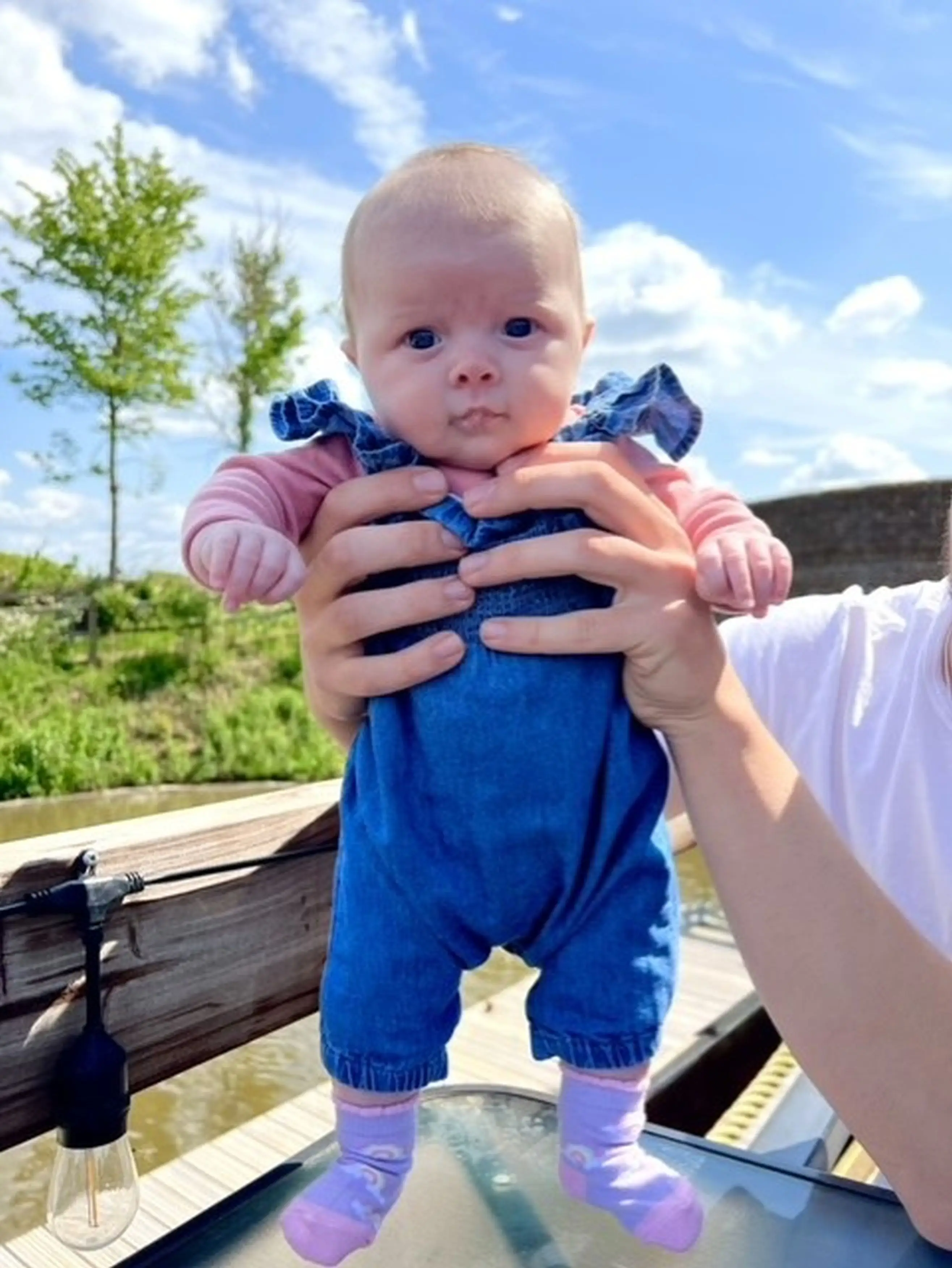 Lucy said her daughter Ruby is 'happy, content and chilled’.