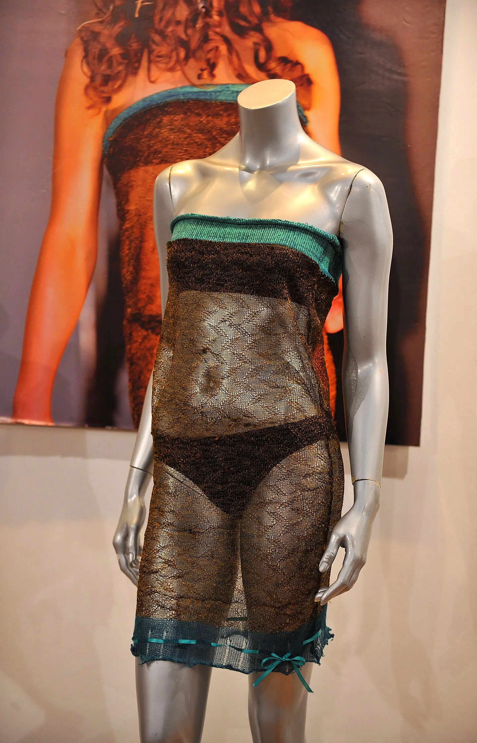 The sheer frock was later auctioned off to a collector in Jersey. (Ferdaus Shamim/WireImage)