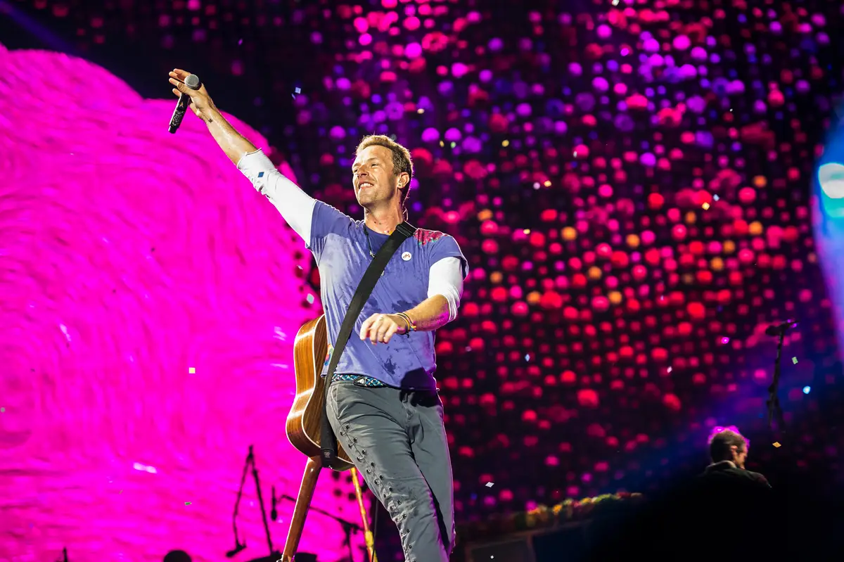 Coldplay will take to the stage on Saturday. (Elena Di Vincenzo/Archivio Elena di Vincenzo/Mondadori Portfolio via Getty Images)
