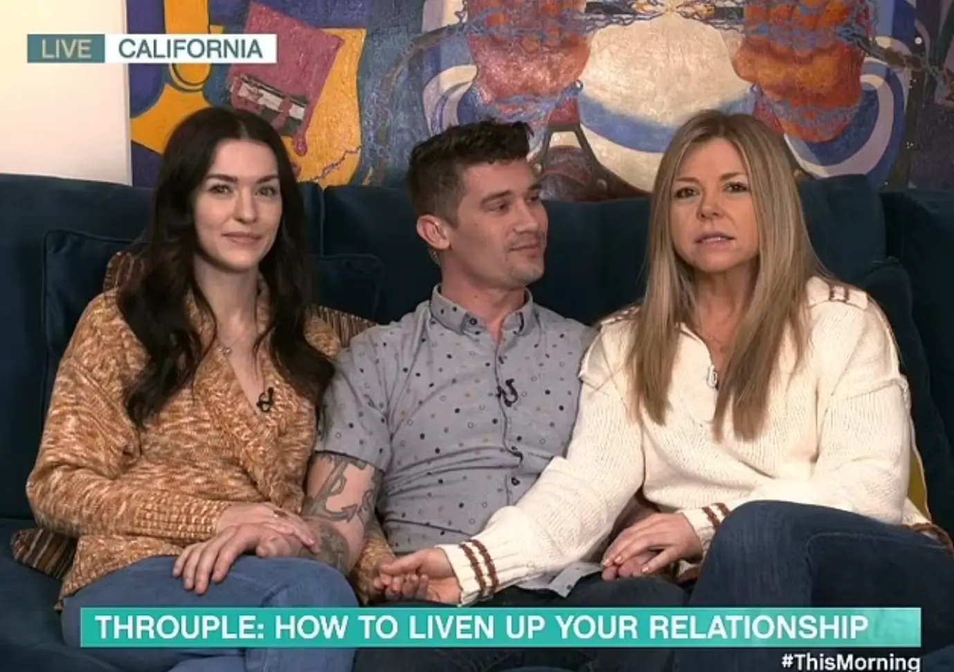 The trio discussed their sleeping arrangements.