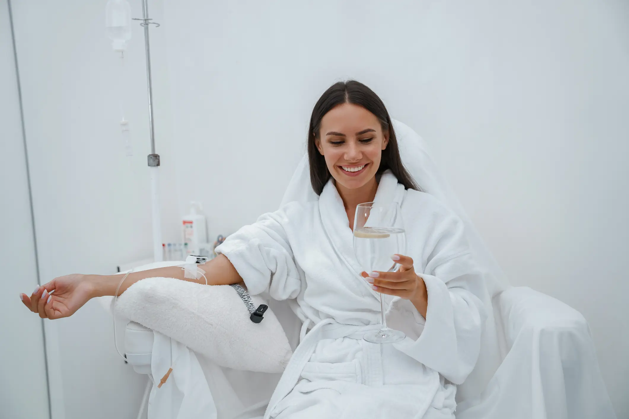 Recipients can benefit from cosmetic IV treatments to boost beauty from the inside (Getty Stock)