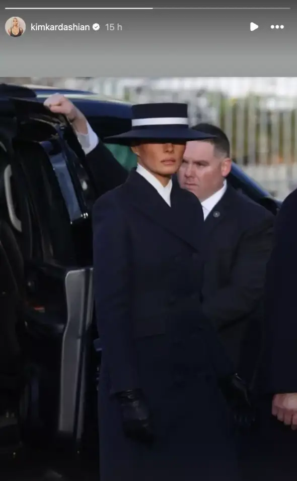 She previously praised Melania for her inauguration get-up (Instagram/@kimkardashian)