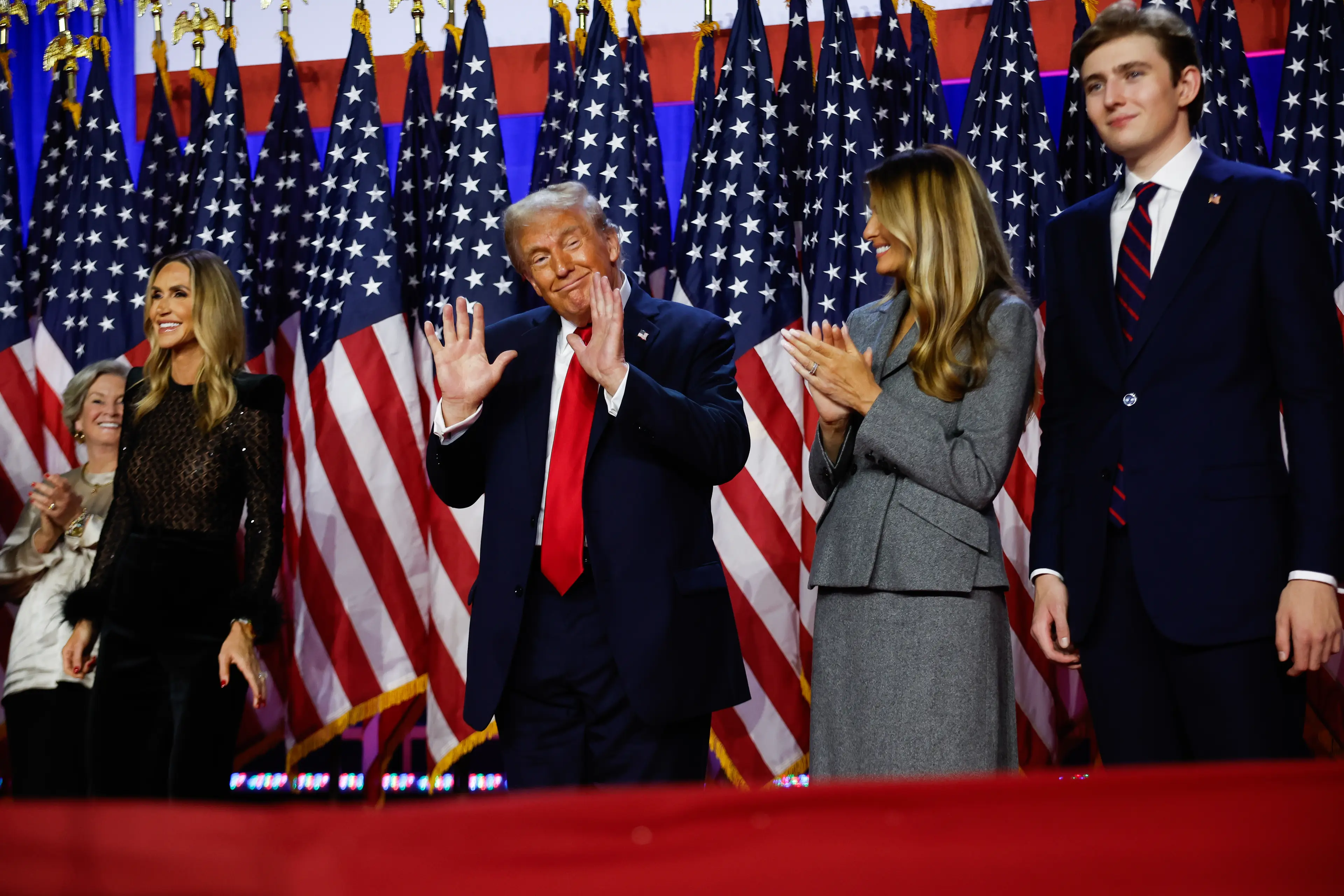 Internet users have also been left amazed by Barron Trump's height (Chip Somodevilla/Getty Images)