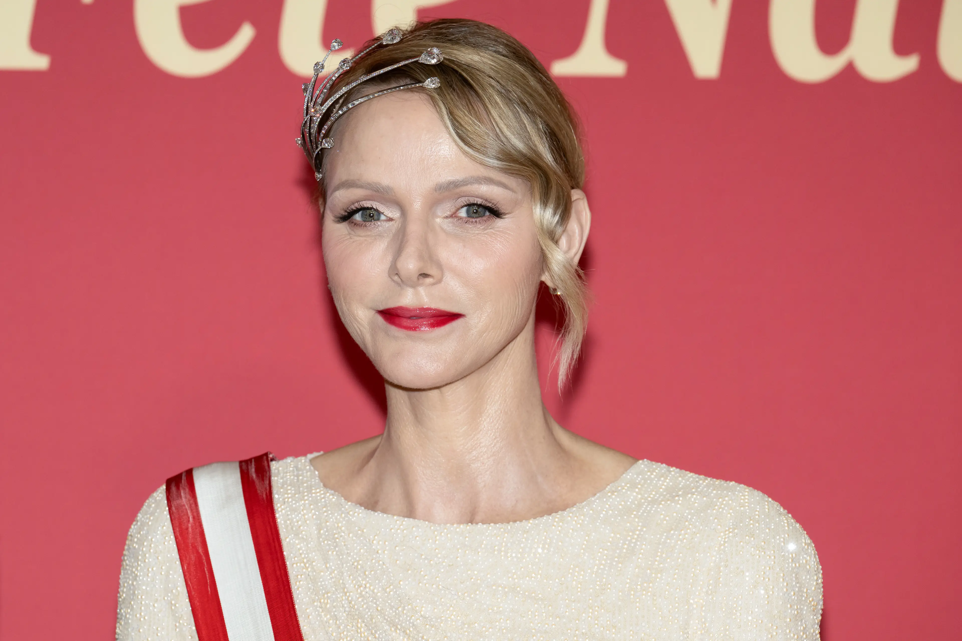 Charlene wore the tiara for Monaco National Day (David Nivière/SC Pool - Corbis/Getty Images)