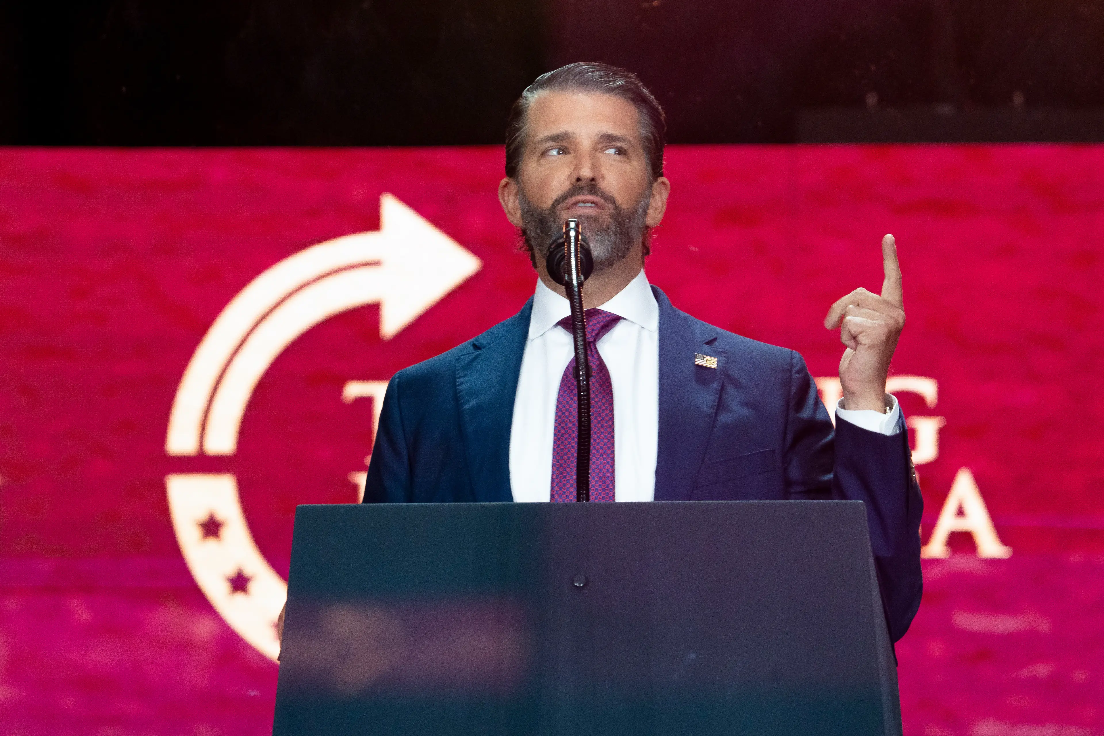 The joke has not gone down too well with social media (Rebecca Noble/Bloomberg via Getty Images)