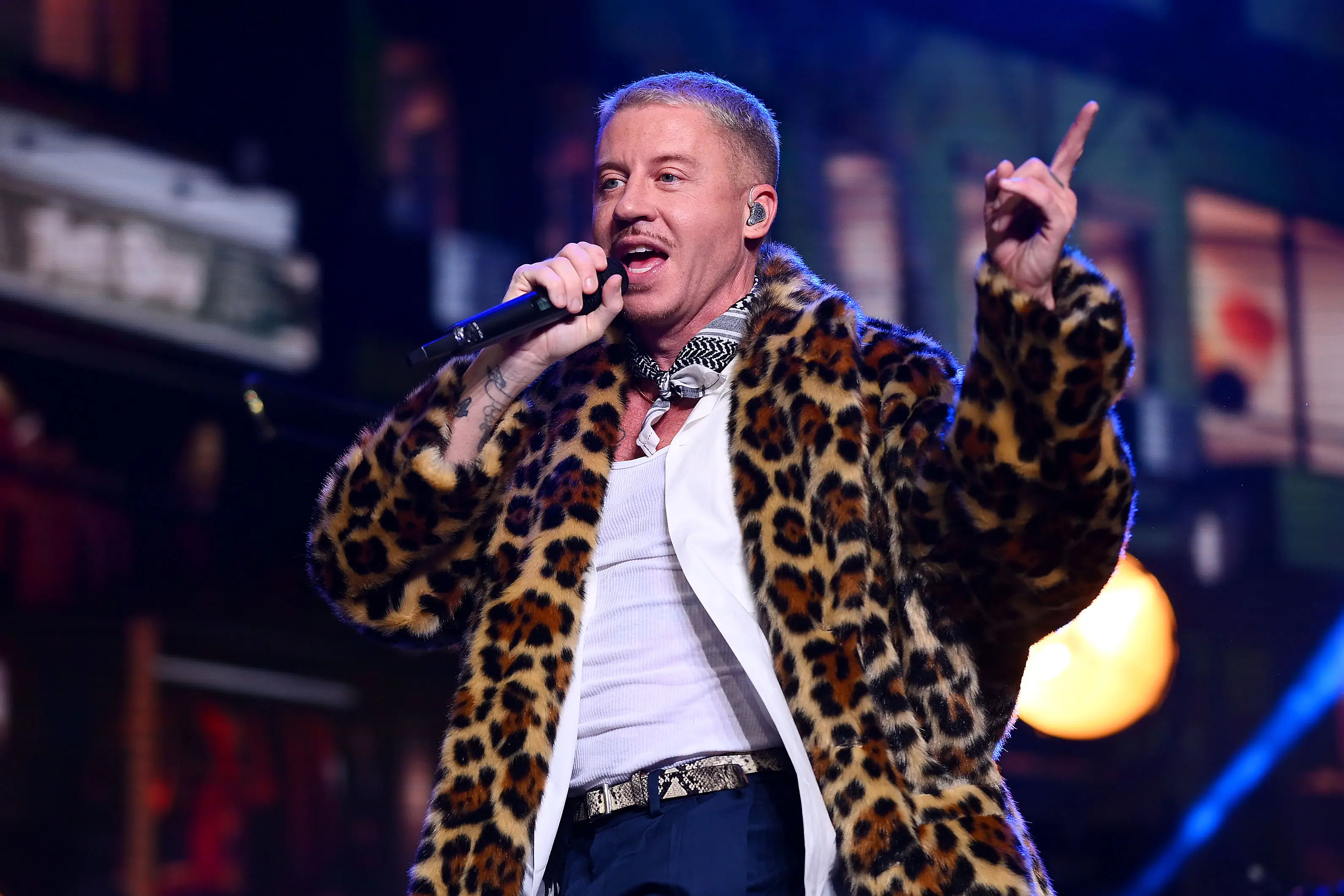 Macklemore has issued a new statement after being removed from Ed Sheeran's Loop Tour (Morgan Hancock/Getty Images)