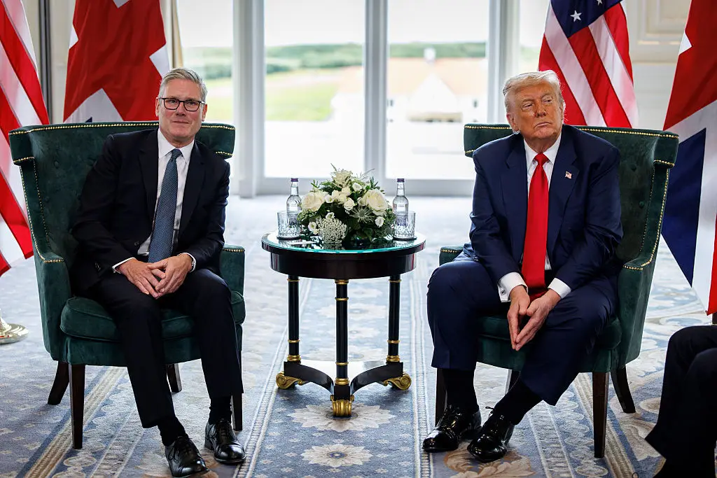 Trump made the comment during a trip to the UK (Tolga Akmen/EPA/Bloomberg via Getty Images)
