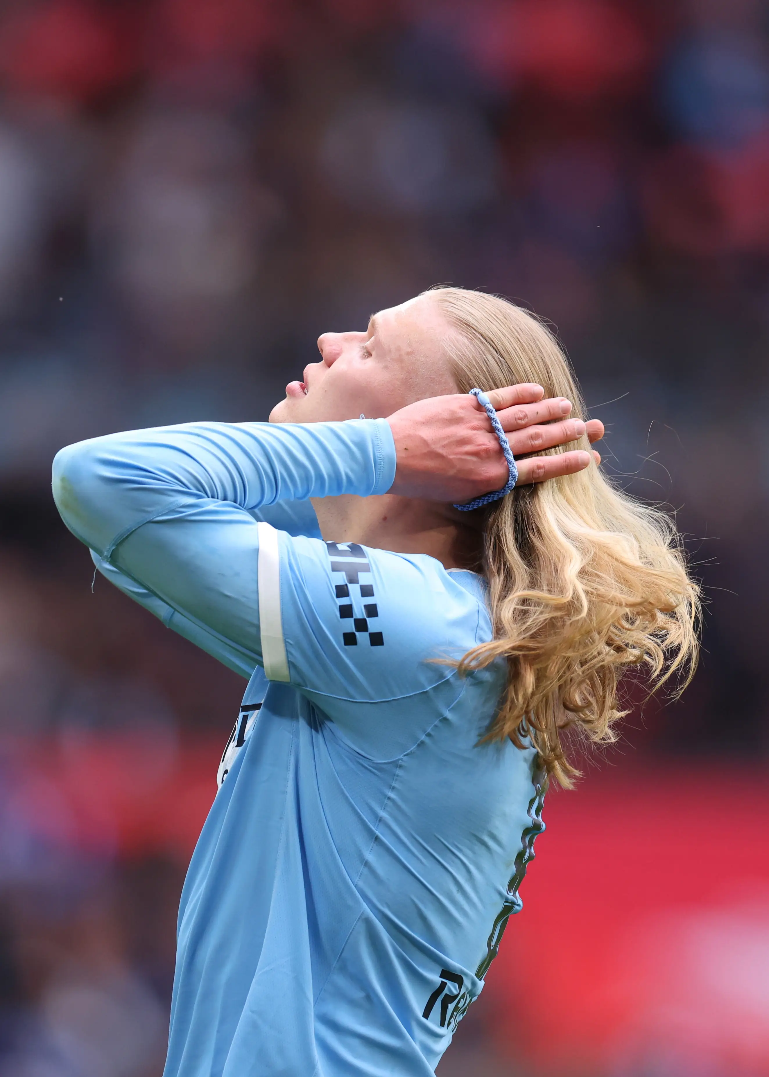 Fans have become fascinated by Haaland's hair ties (Catherine Ivill - AMA/Getty Images)