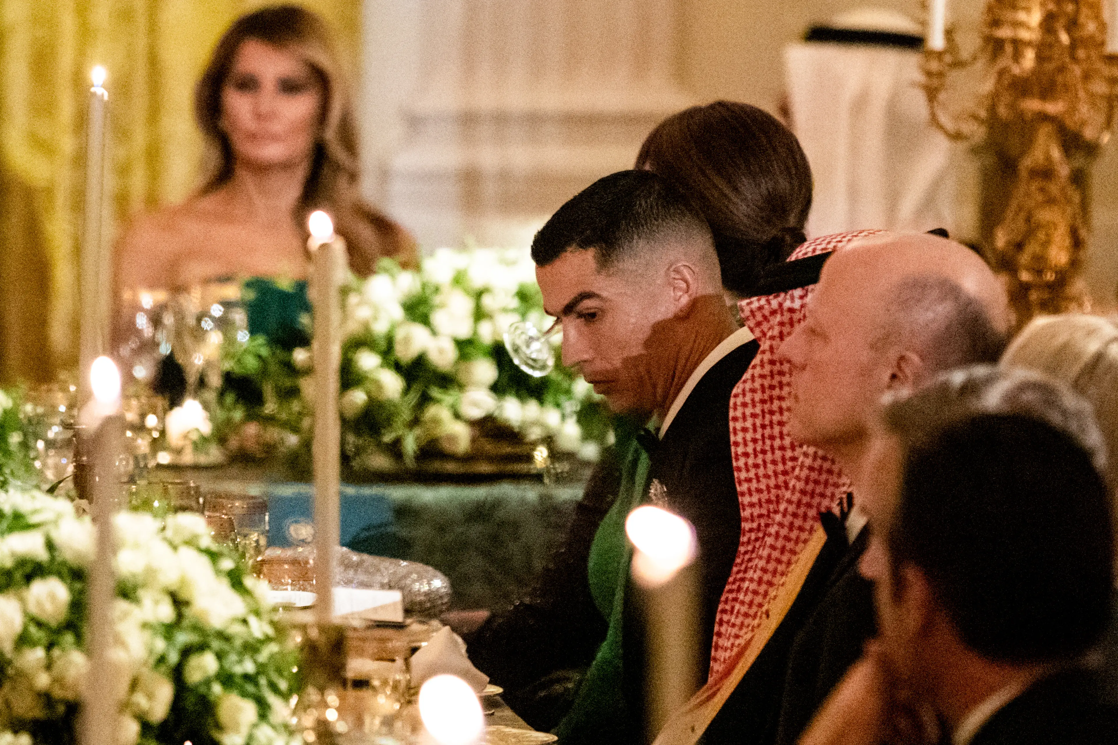 Cristiano Ronaldo was joined by the Saudi crown prince (Anna Rose Layden/Politico/Bloomberg via Getty Images)