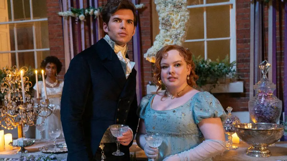 Nicola Coughlan said Luke Newton is a 'dream to work with'. (Netflix)