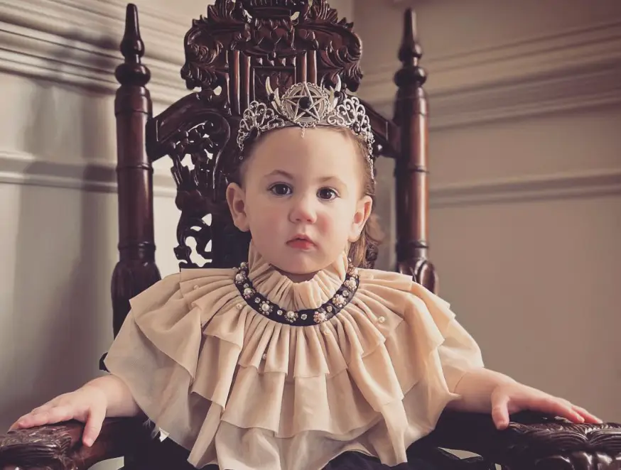 'Gothic baby' is Reby's youngest child, Ever Moore.