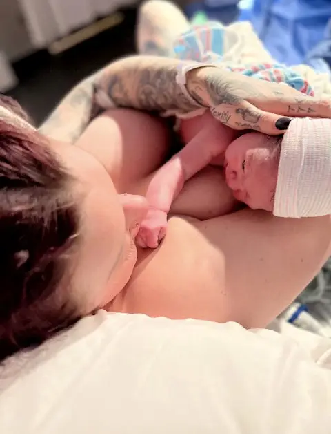 Skylar was in labour for three days.