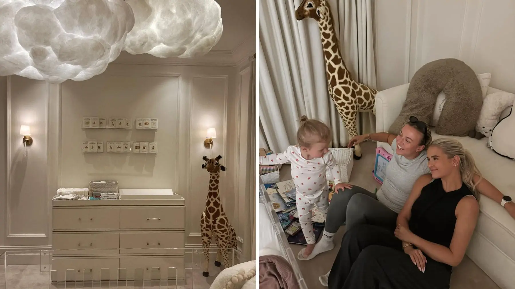 The giraffe has been spotted in Bambi's nursery before. Image credit: @mollymaison on Instagram