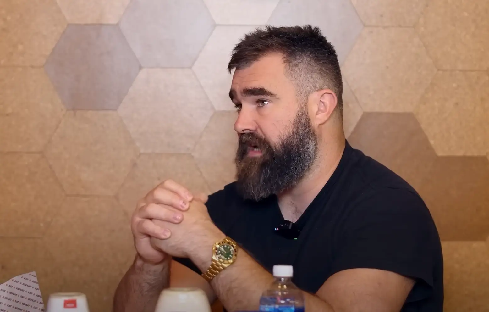 Jason Kelce revealed his brother Travis was forced to move out of his home after he started dating Taylor.