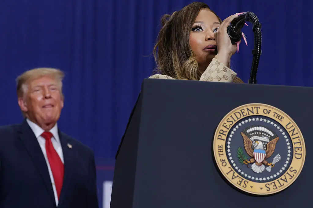 Donald Trump made a comment about Nicki Minaj's future (Photo by Alex Wong/Getty Images)