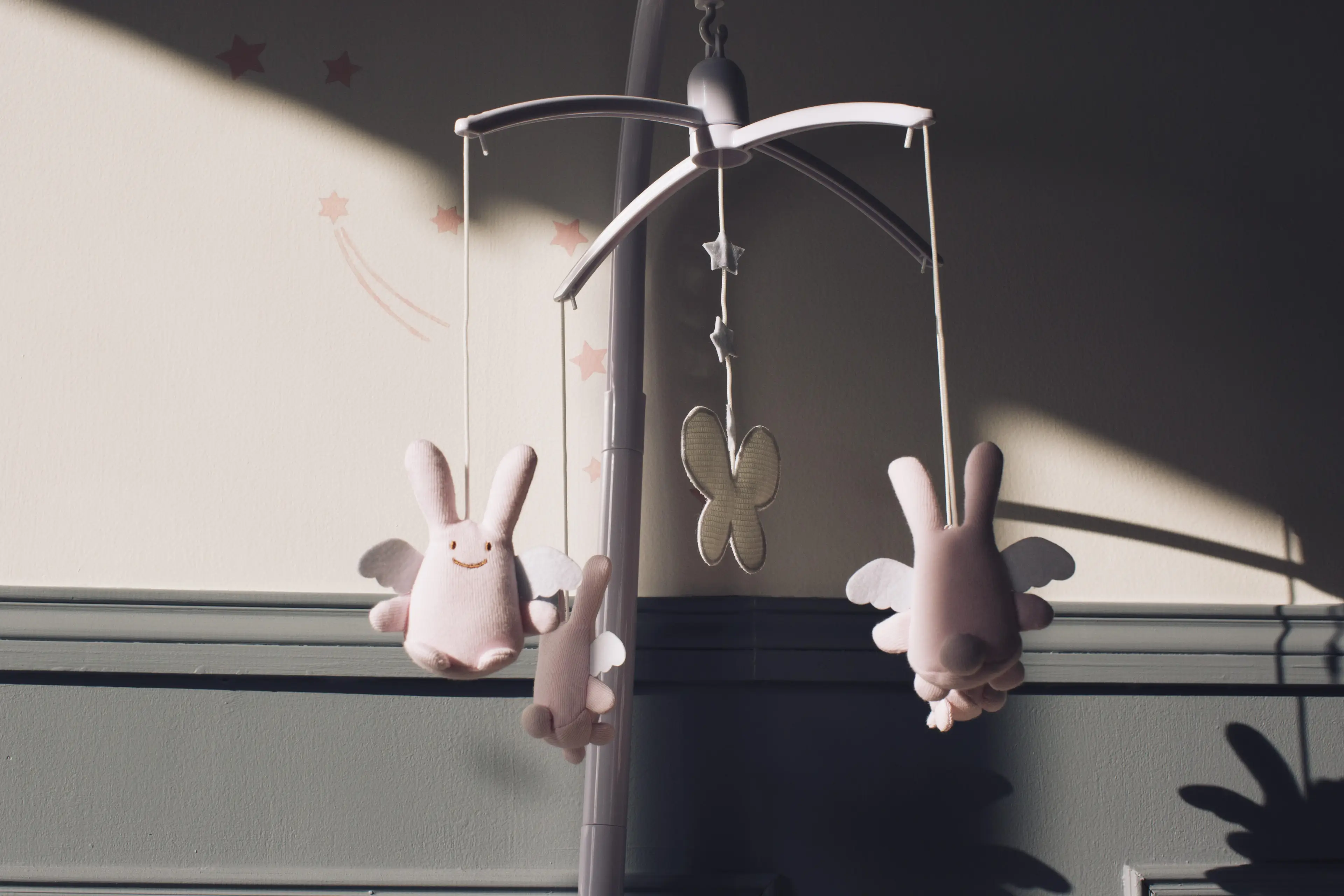 The mum warned fellow parents the dangers of having mobiles above the cot.