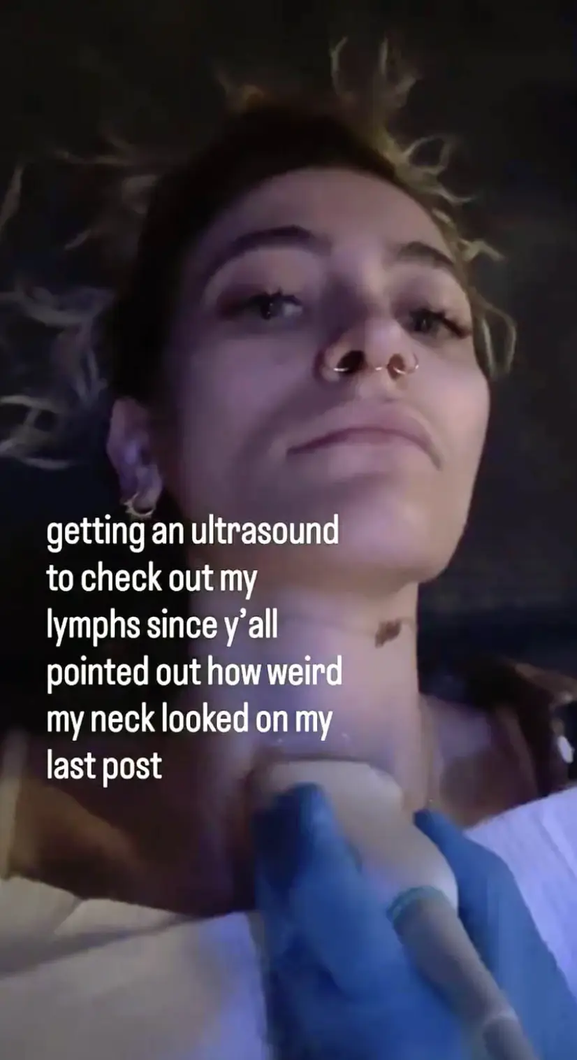 The star got an ultrasound on her neck after being inundated with worried messages from fans (Instagram/parisjackson)