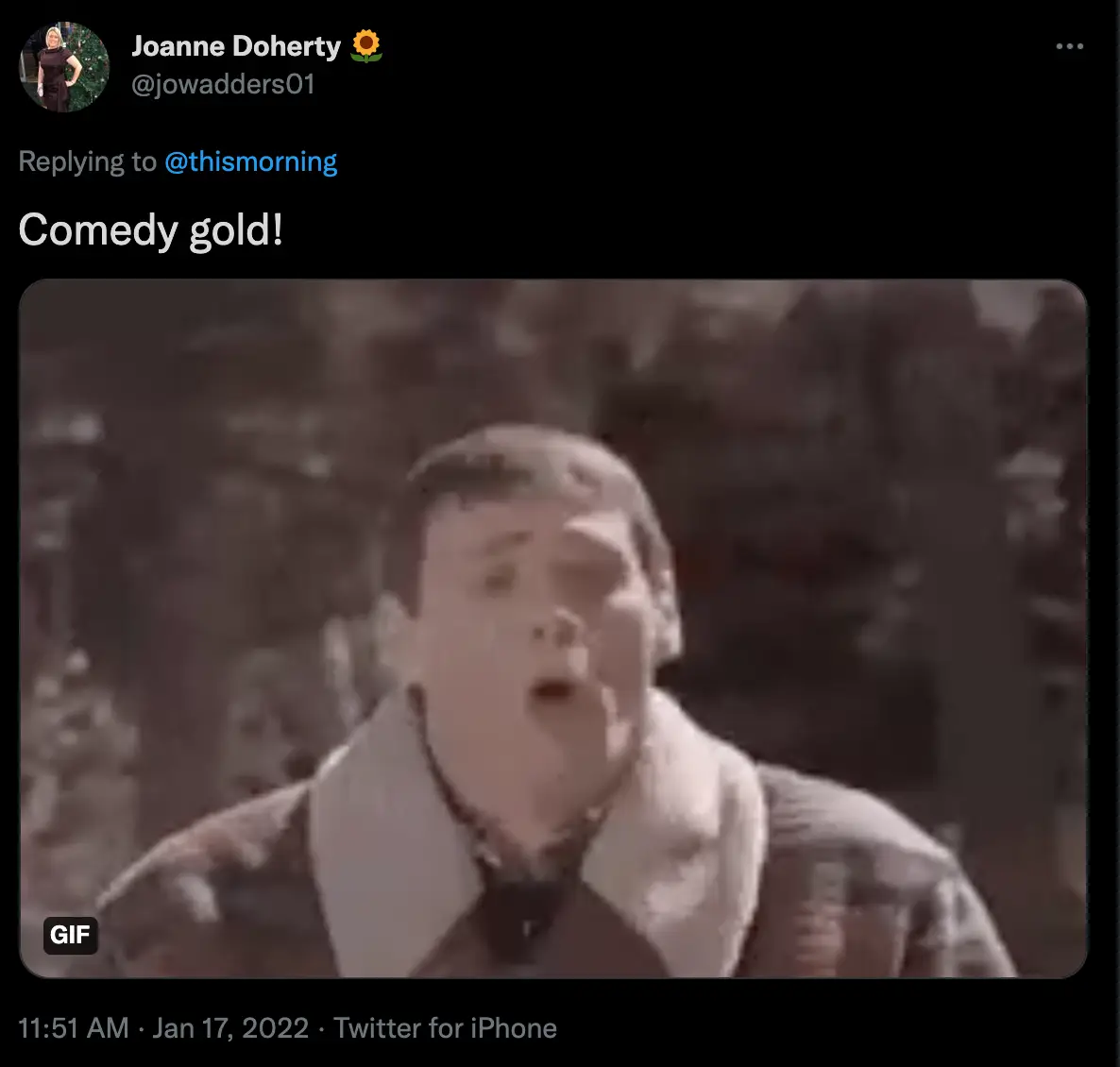 Fans found the moment hilarious (