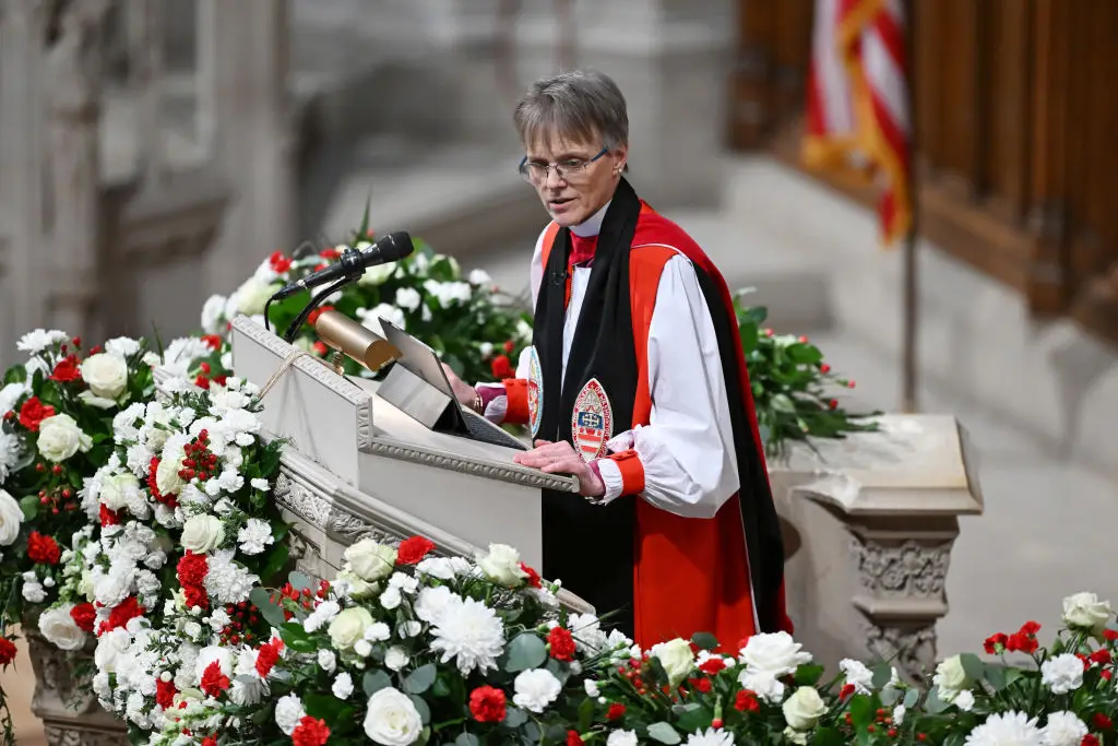 Bishop Budde addressed Trump's comments during a National Prayer Service in January (Matt McClain/The Washington Post via Getty Images)