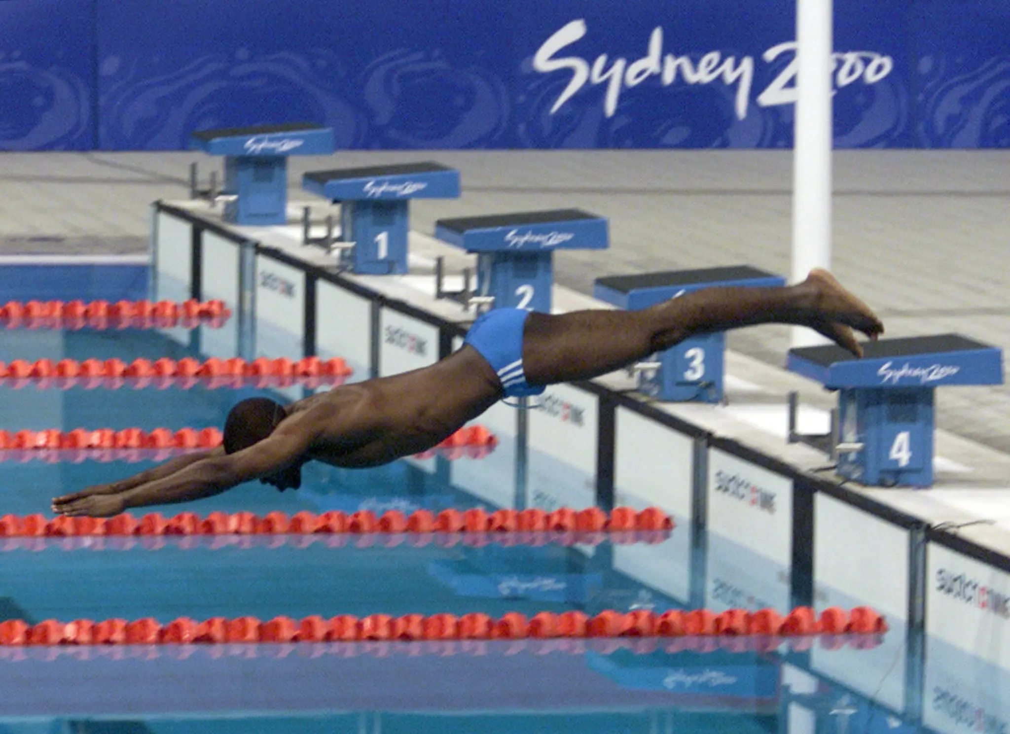 Eric Moussambani eventually made it to the Olympics. (ANTONIO SCORZA/AFP via Getty Images)