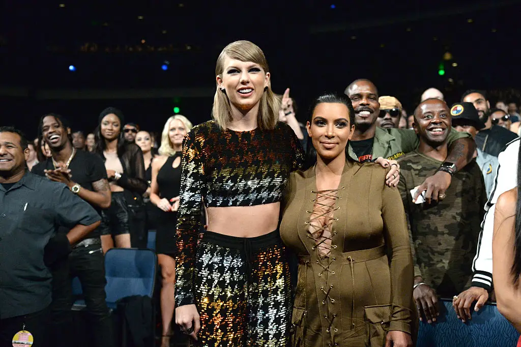 Taylor and Kim in happier times. (Kevin Mazur/MTV1415/WireImage)
