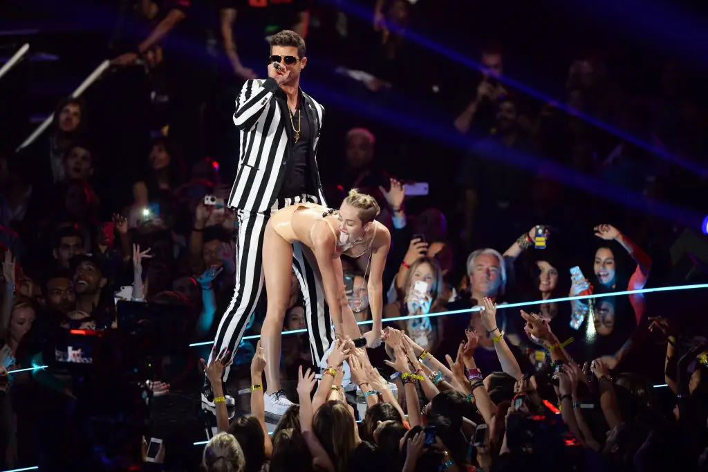 Robin Thicke and Miley Cyrus stole the show in 2013 (Andrew H. Walker/WireImage)