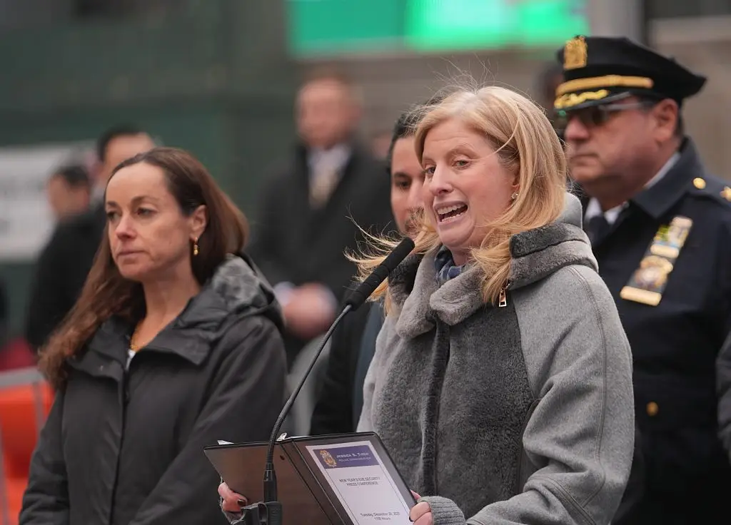 Police Commissioner Jessica S. Tisch said that the NYPD is demonstrating how 'targeted, data-driven policing is reducing crime and keeping communities safe' (Anadolu / Contributor / Getty Images)