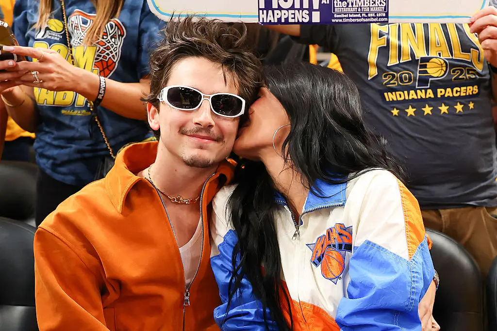 Kylie has been a permanent fixture at Timmy's side at his beloved Knicks games (Gregory Shamus/Getty Images)