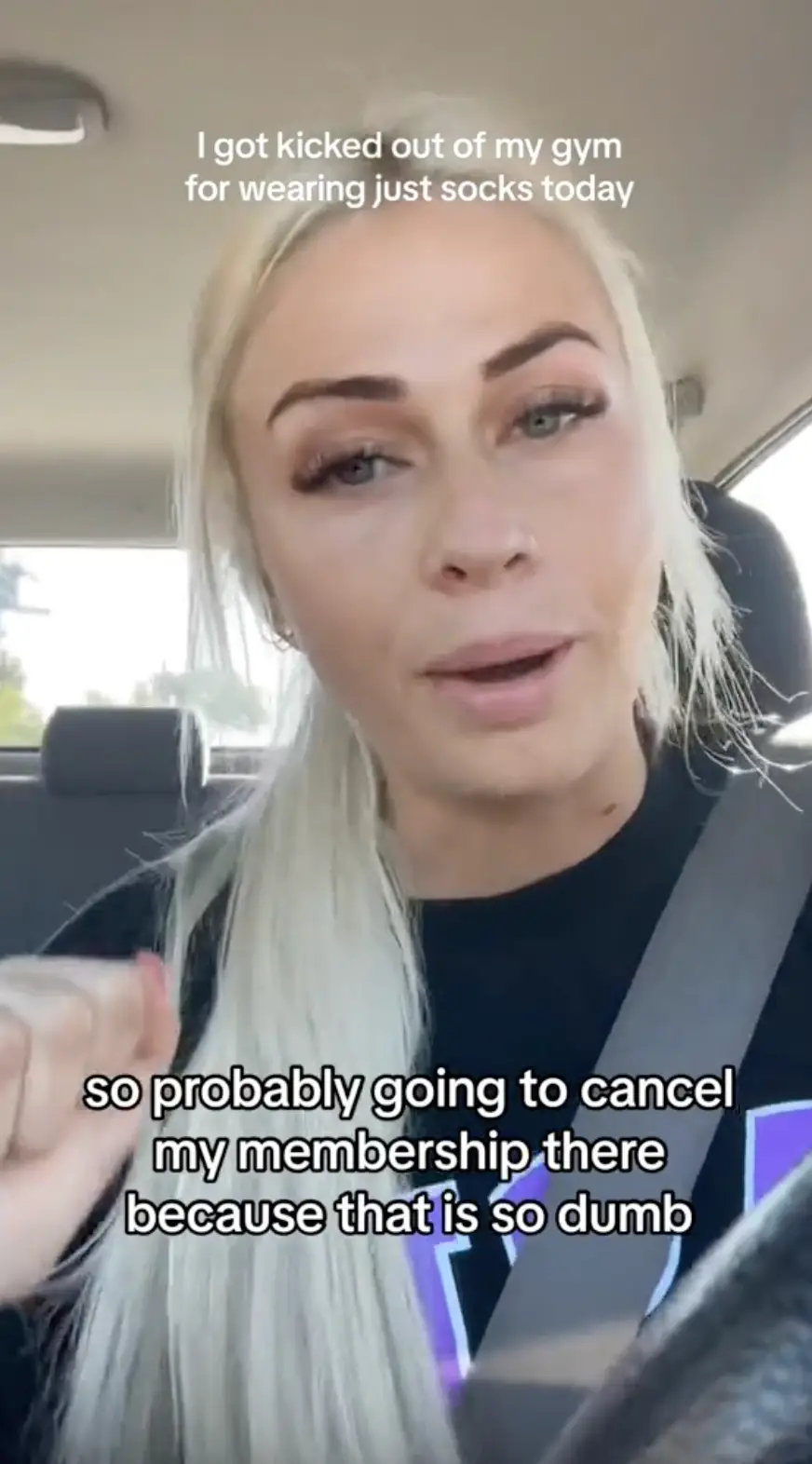 Kenzie's TikTok sparked a heated debate online about gym-wear etiquette.