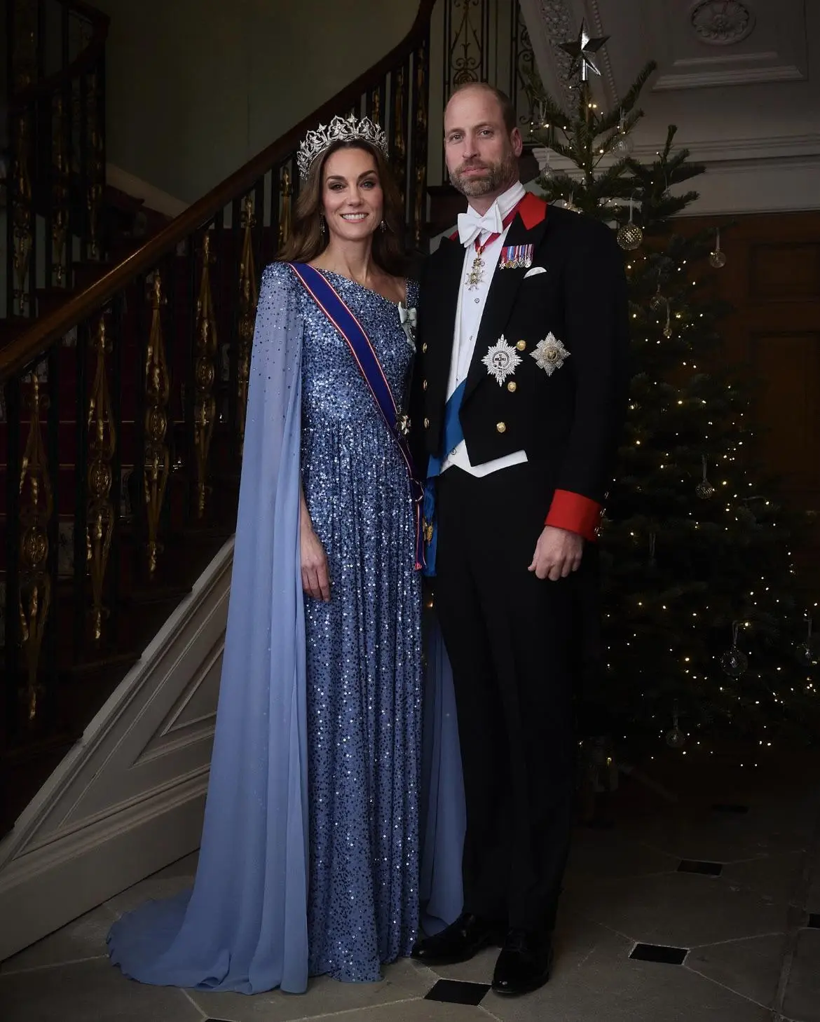 Kensington Palace released a stunning portrait of the Prince and Princess of Wales ahead of yesterday's state banquet (Kensington Palace)