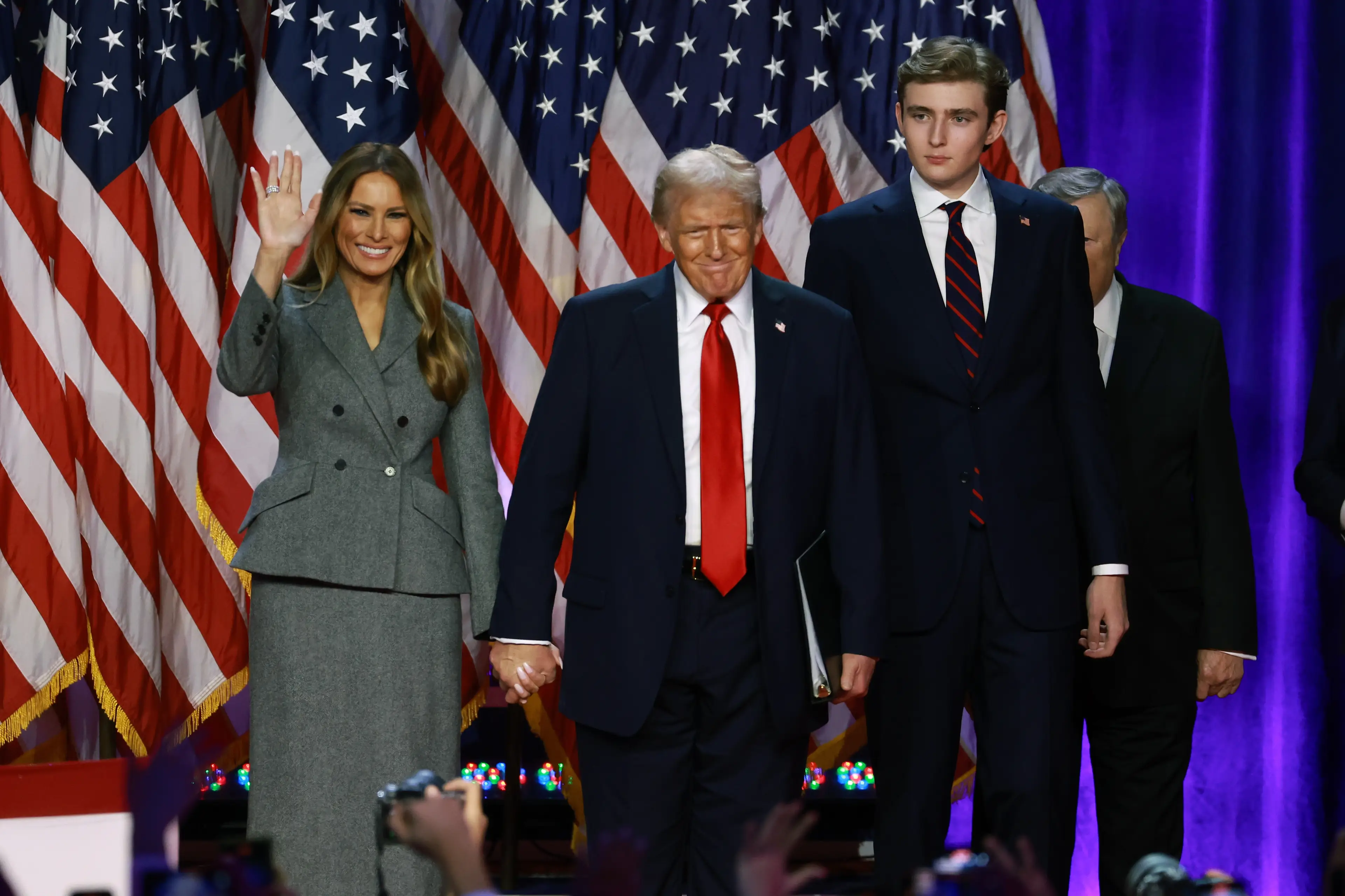 Barron is the only son that the US President shares with his current wife, Melania (Joe Raedle/Getty Images)