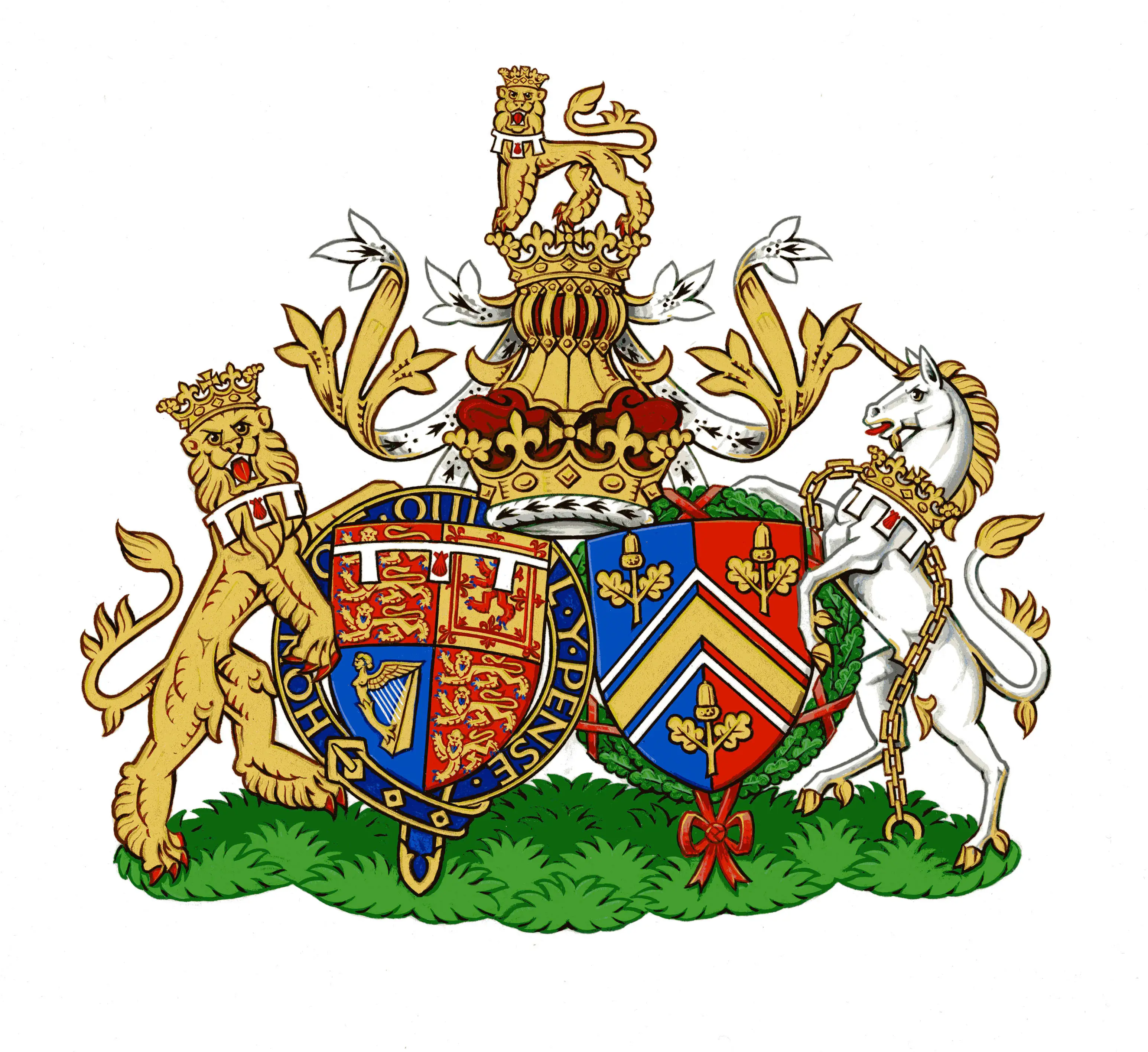 The revised coat of arms has been debuted publicly for the first time (Kensington Palace via Getty Images)
