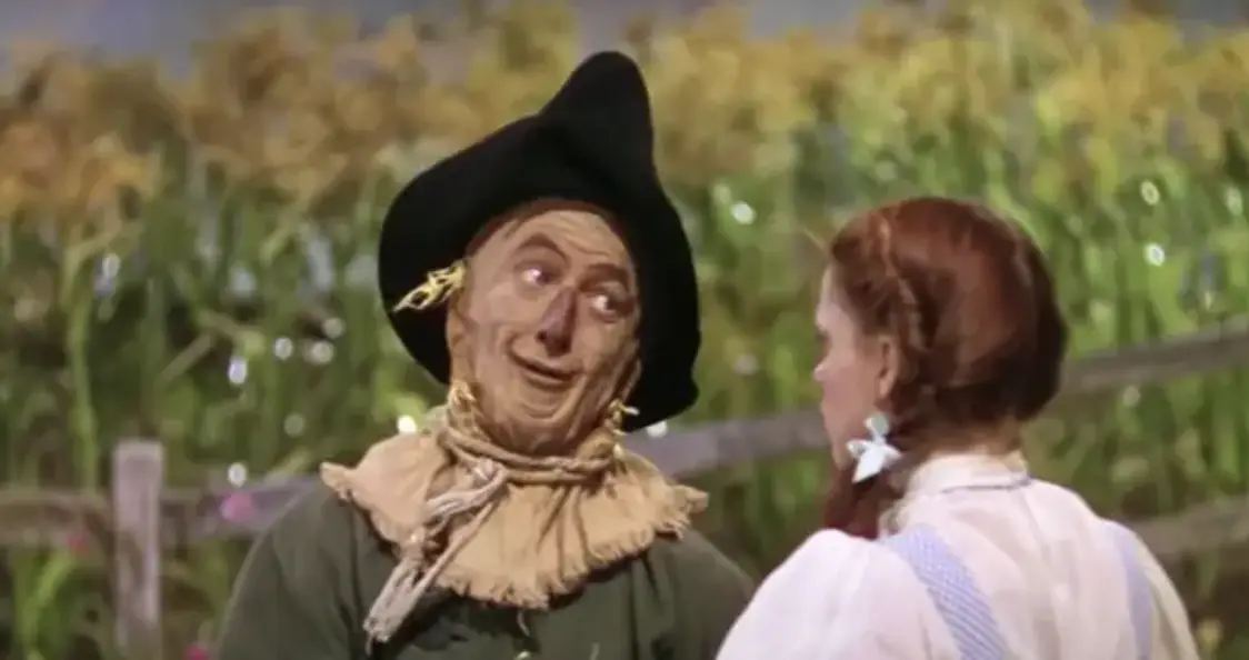 In the stage production, Fiyero is transformed into the Scarecrow from the Wizard of Oz (Warner Bros)