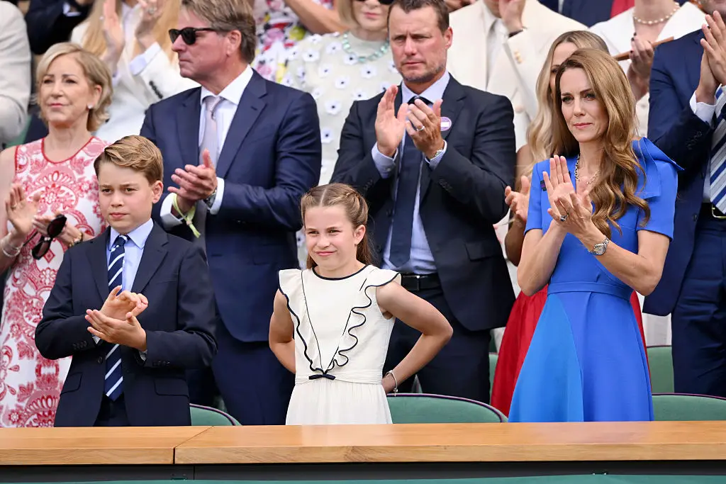 George and Charlotte attended Wimbledon last year, while Louis was nowhere to be seen (Karwai Tang/Getty Images)
