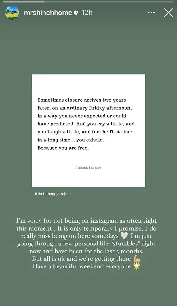 Mrs Hinch has given fans another update after her first statement.