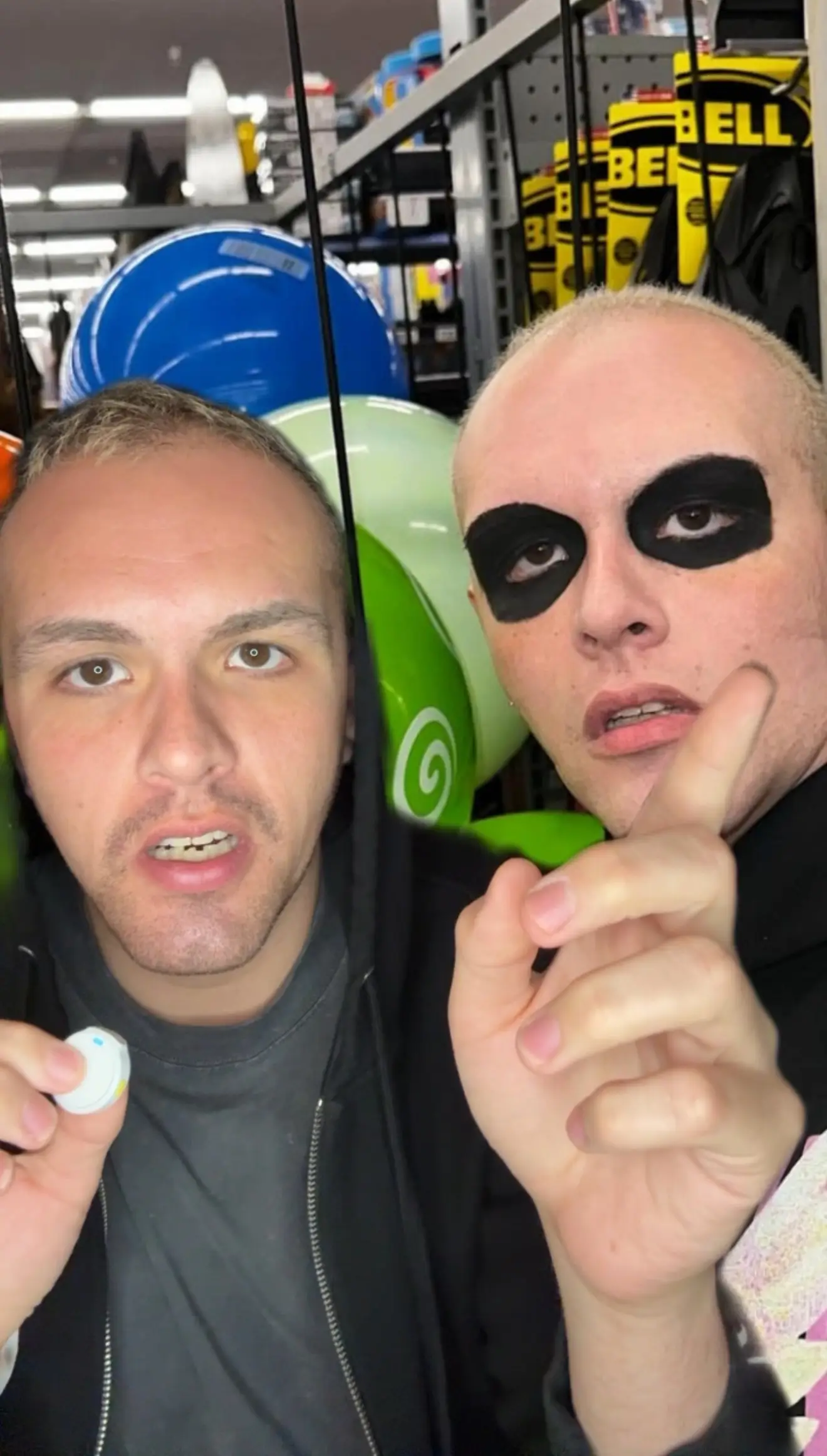 Anthony (left) with a still of him while he was experiencing psychosis (right (Instagram/@anthonypsychosissurvivor)