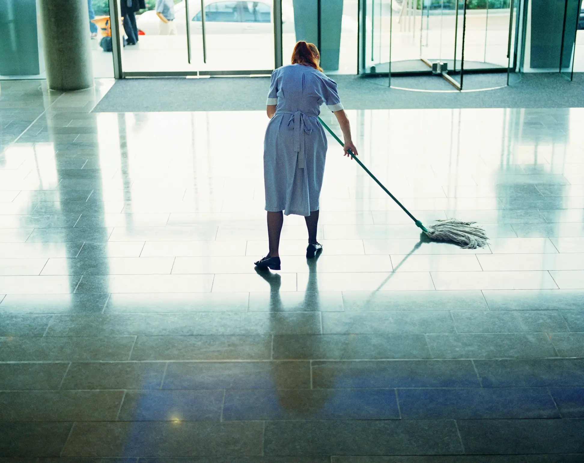 You'd feel pretty awful for walking over a freshly mopped floor like this, right? (Getty Stock Image)