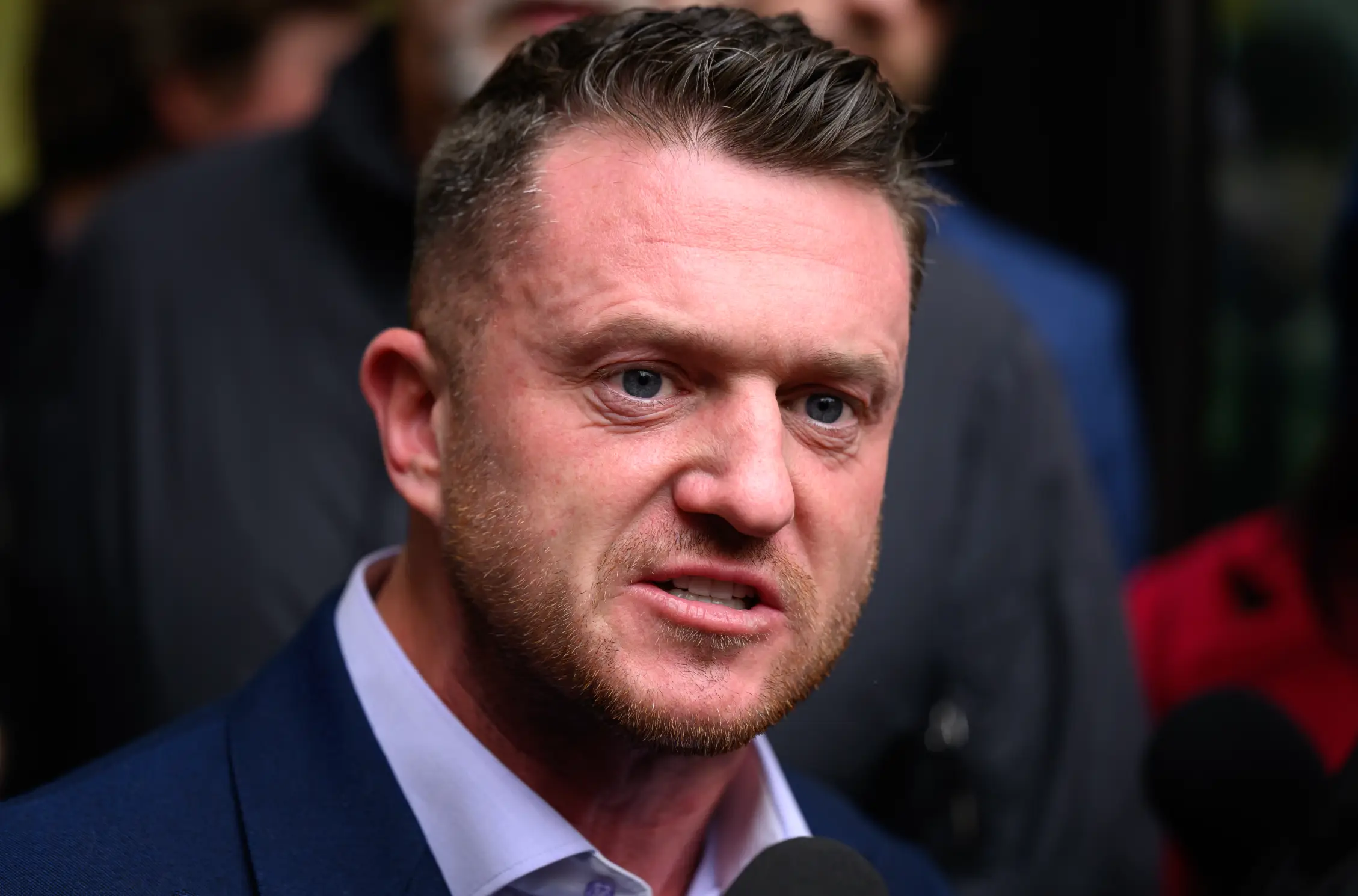 Tommy Robinson has met with members of the Trump administration during a trip to the US (Leon Neal/Staff/ via Getty)