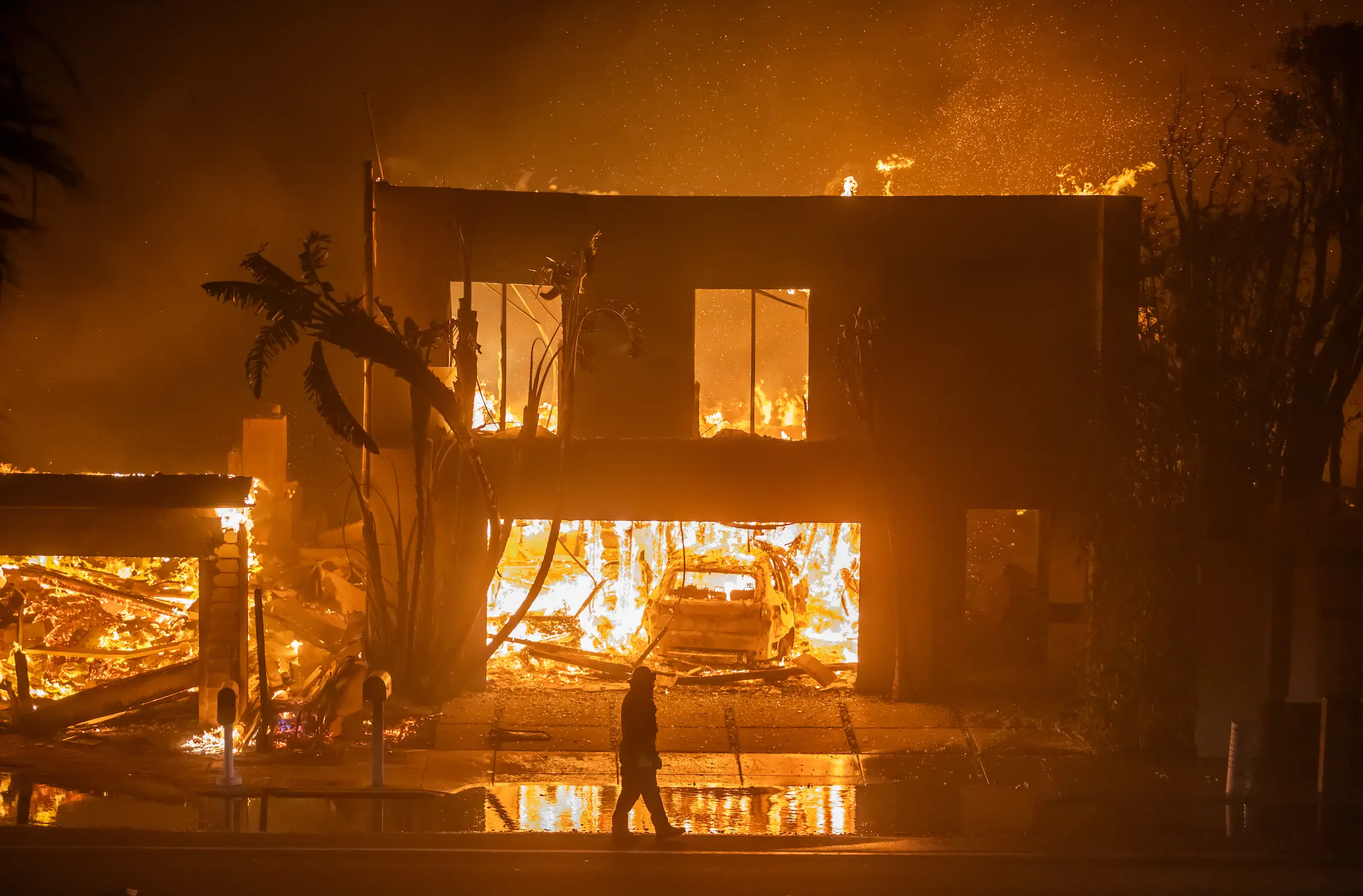 A man has been arrested for starting a second fire (Apu Gomes/Getty Images)