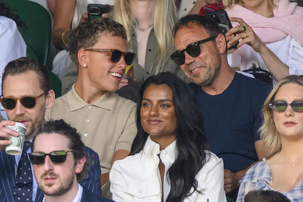 Stephen Graham (right) and his son Alfie at Wimbledon (Ray Tang/Anadolu via Getty Images)