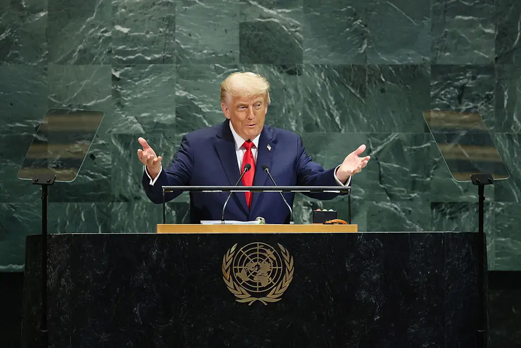 His speech went on for a whopping 55 minutes - 50 minutes longer than his allocated slot (Michael M. Santiago/Getty Images)