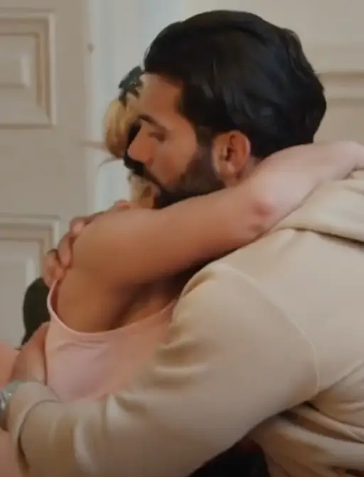 Viewers pointed out that Sacha had her arms around another groom, Luke, when he was comforting her (Channel 4)