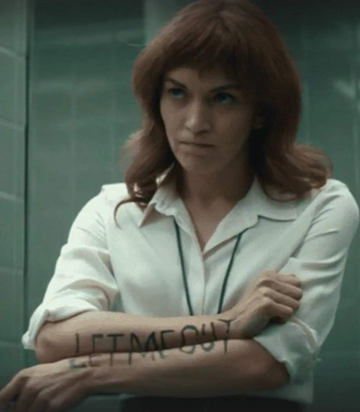 She directly referencing a scene involving her character Helly R (Severance/Apple TV)