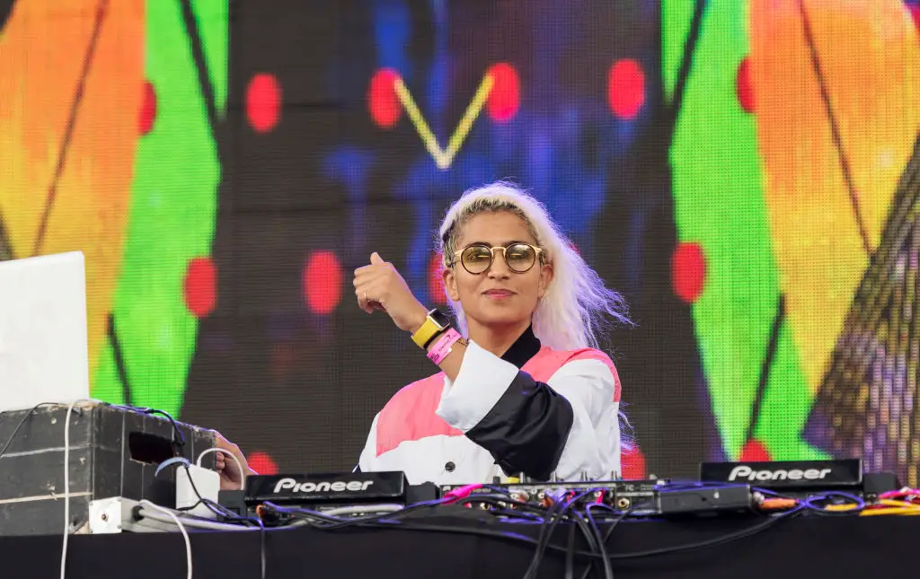 Kiran Gandhi famously free bled during a marathon. (Jack Vartoogian/Getty Images)